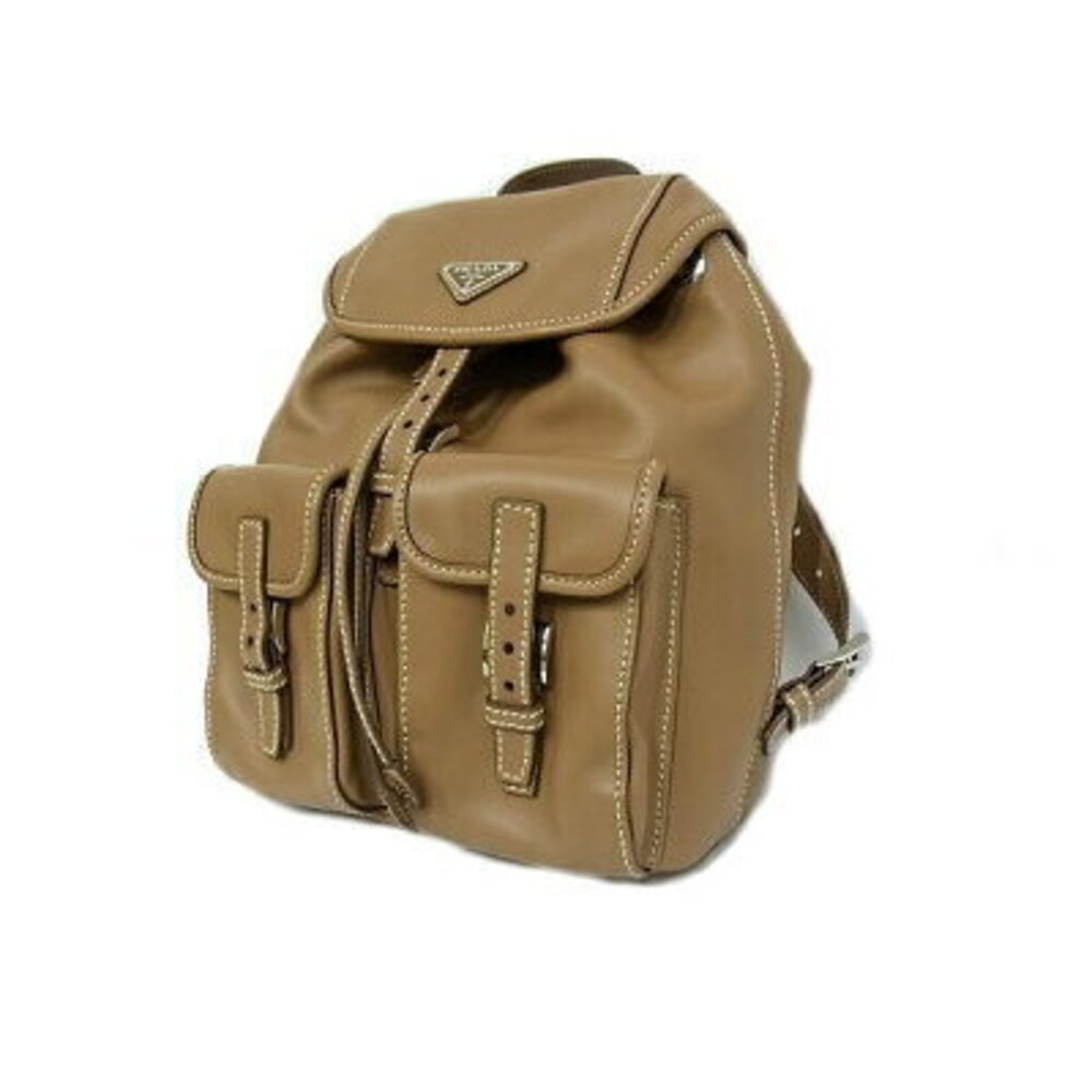 Prada Caramel Brown Leather Backpack - Picture 3 of 6